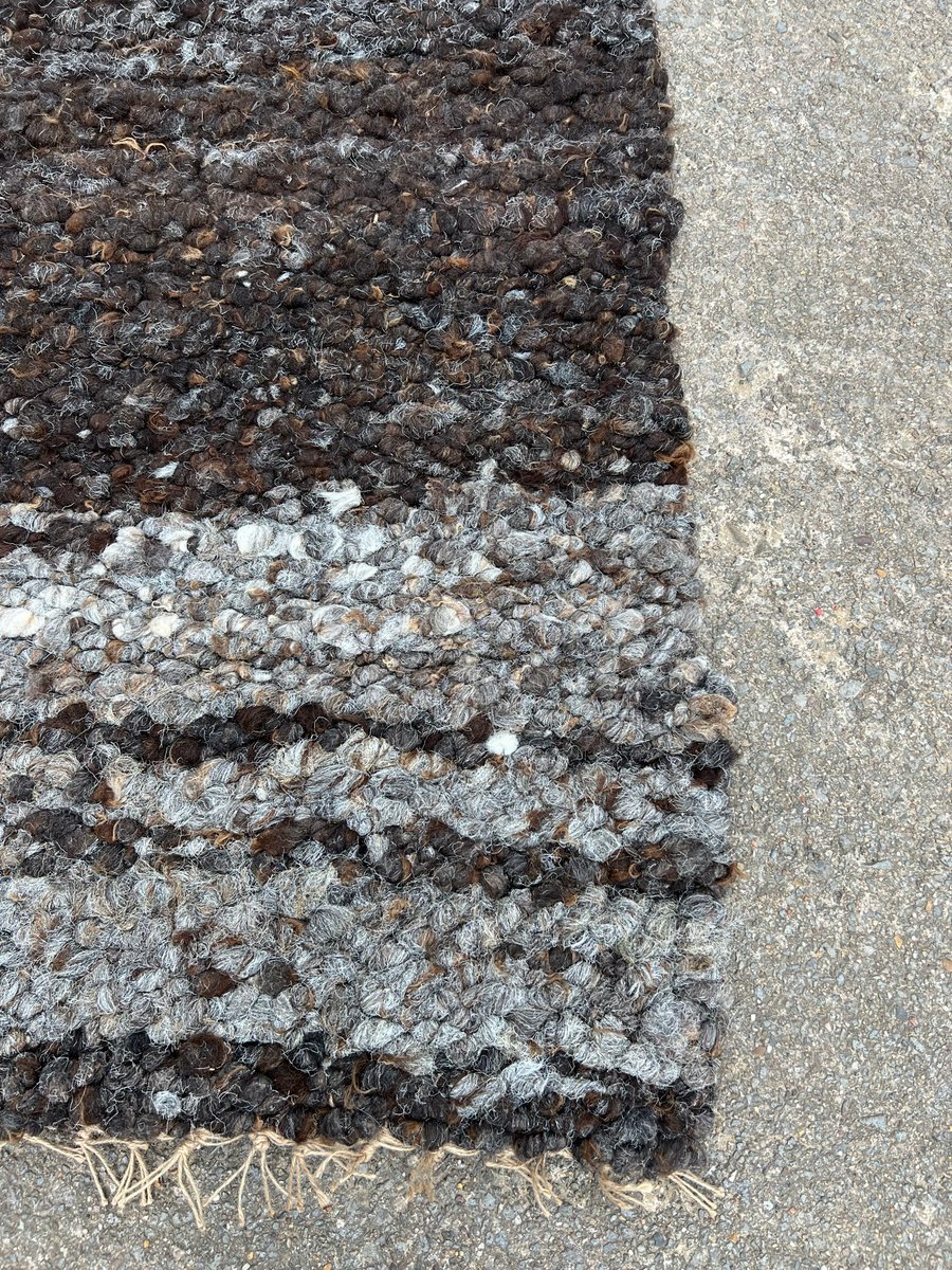 Large Handmade Herdwick Peg Loom Rug - Sustainable Homeware