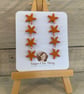 Orange Star Fish Dangle earrings. 
