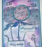Snowflake dandelion clock sparkling winter birthday card - Image 8