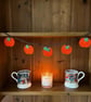 Pumpkin Autumn Crochet Garland Handmade Crochet in Bright Orange