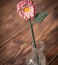 Pink Aster Crochet Bookmark - Image 2