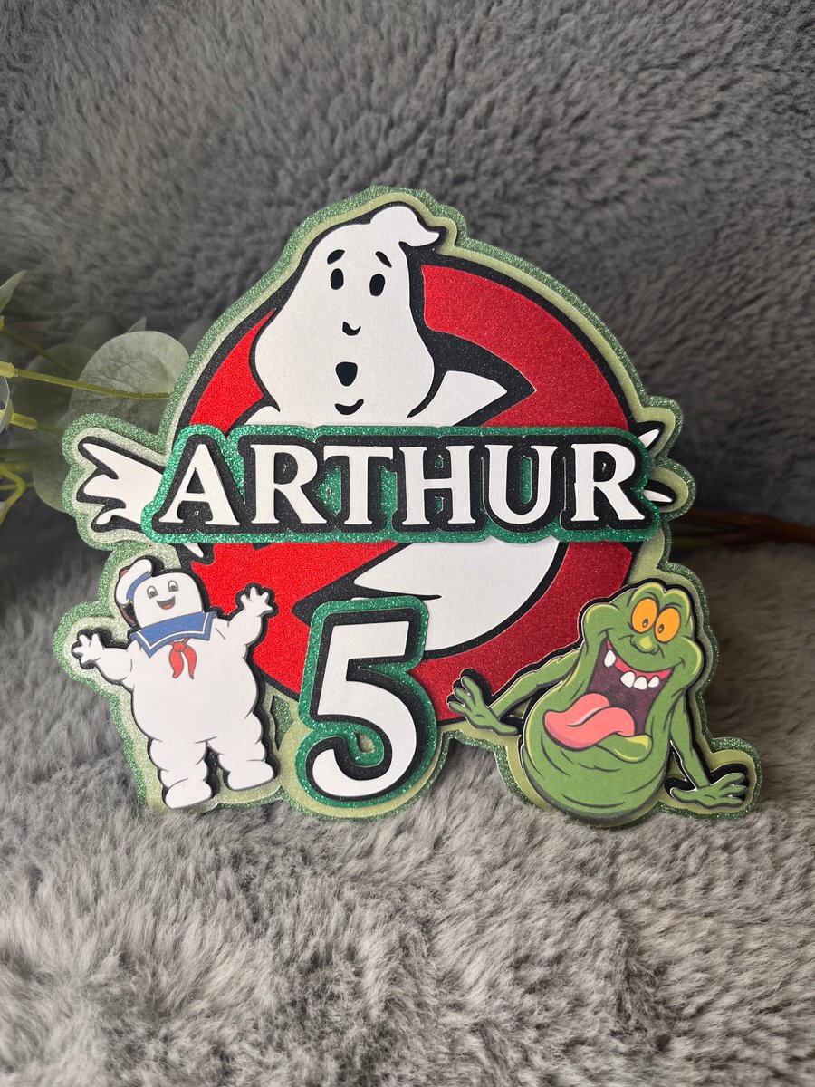 Ghostbusters Inspired Personalised 3D Cake Topper