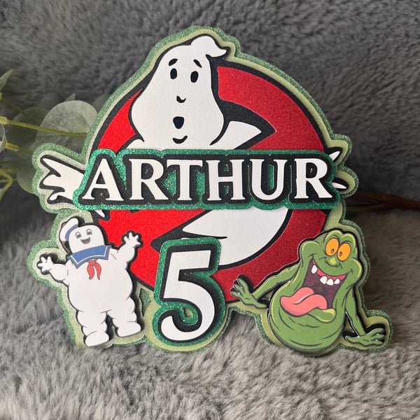 Ghostbusters Inspired Personalised 3D Cake Topper