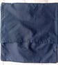 Patchwork cushion cover. Navy blue, mid blue and white cushion cover - Image 4