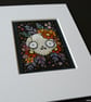 bony botanical skull - original aceo - Image 6