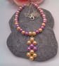 Pink and Lemon Pearl Necklace and Earrings Set, Gift for Her, Pearl Jewellery - Image 4
