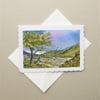 hand painted watercolour landscape blank card ( ref F 580.B4 )