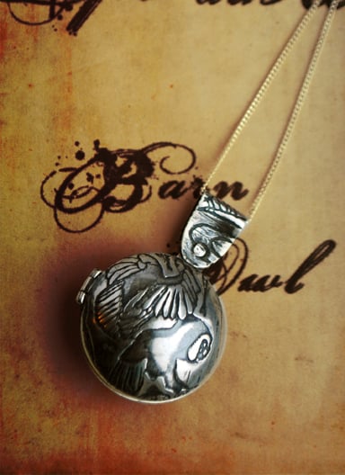 Sterling silver Owl Locket  