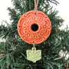 Small flower decoration orange Christmas decoration
