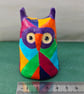 Harlequin Owl Sculpture