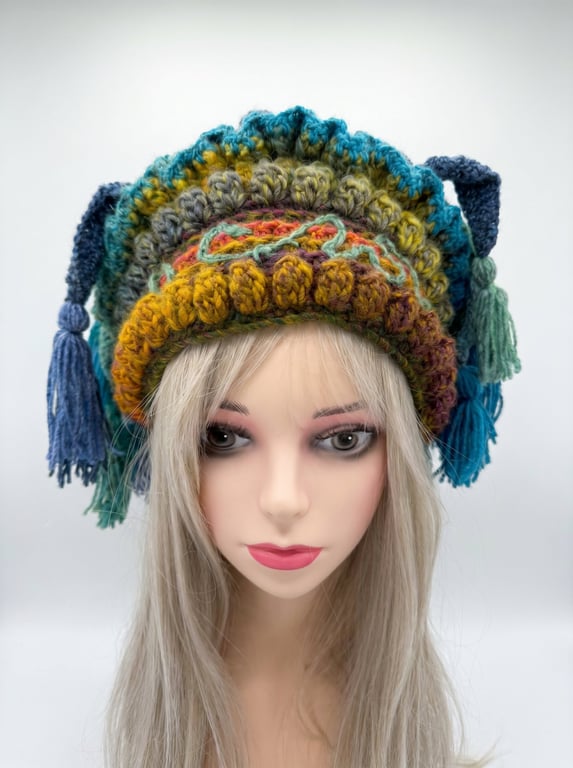 Crochet Festival Goth Witchy Hat