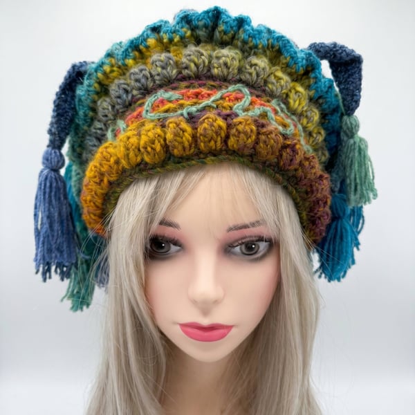 Crochet Festival Goth Witchy Hat