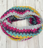 Rainbow Infinity Scarf - Handmade - Crochet - Multicoloured - Gifts for Her - Image 4
