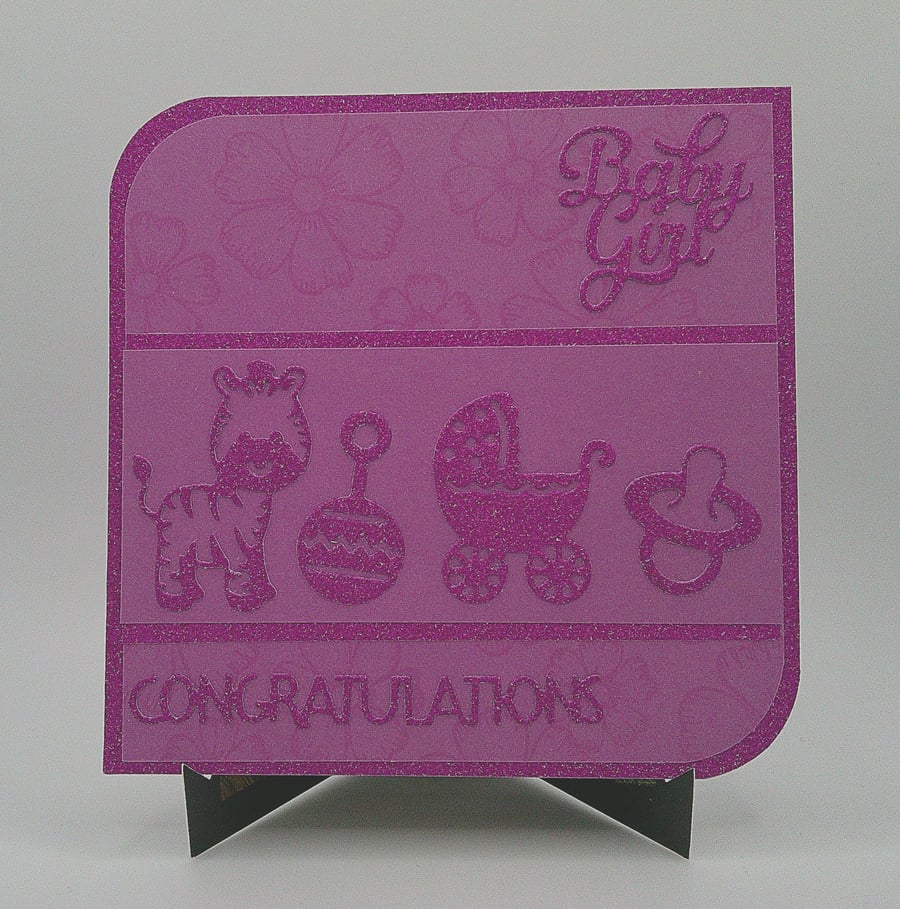 New Baby Girl Congratulations Card