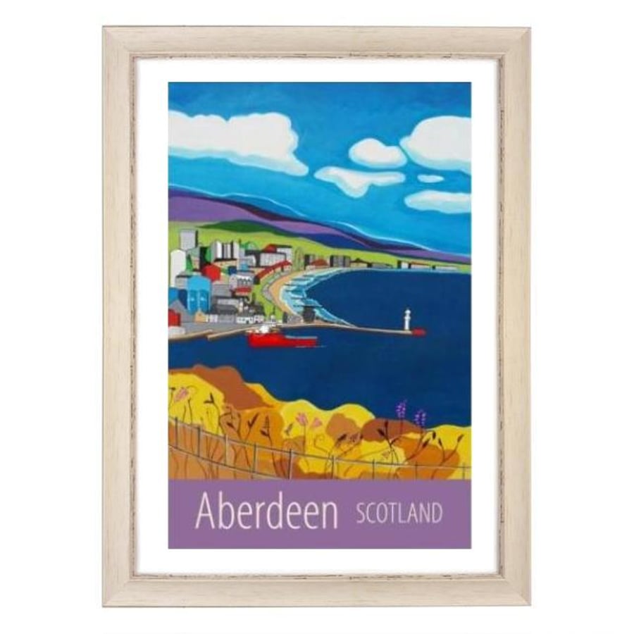 Aberdeen print white frame
