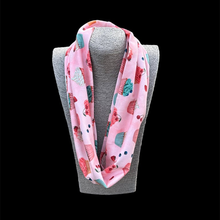 Cupcake stretchy Soft Cotton Infinity Scarf
