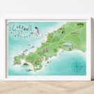 Cornwall Illustrated Map 