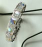 A stunning wire wrapped Chrystal bracelet - Swarovski AB cubes with silver wrap - Image 2