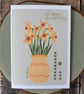March Birth Flower Card, Daffodil, Birthday Card, Floral Greeting Cards, Botanic - Image 1
