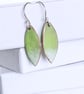 Colourful lime coloured enamel drop earrings - Image 4