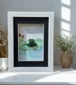 Sea Glass Frog Picture, Quirky Handmade Frog Art, One-of-a-Kind Nature Gift - Image 2
