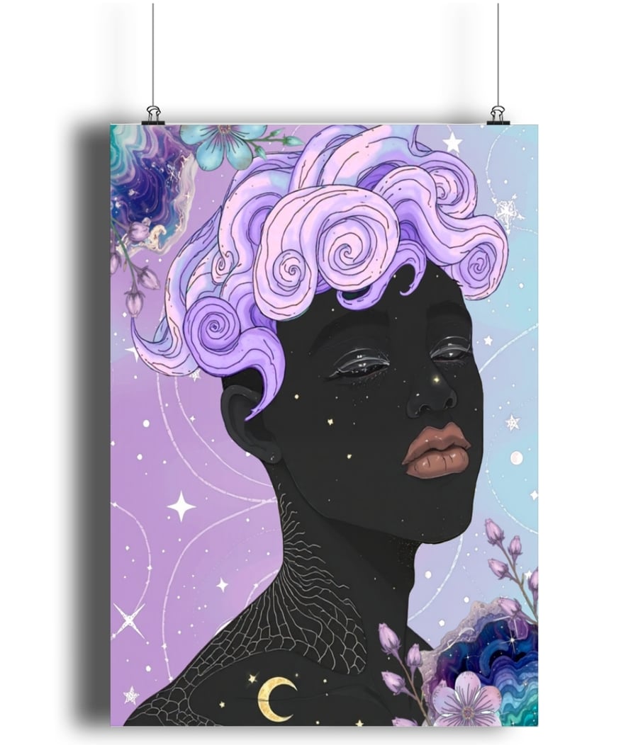 Flourite pixie art print 