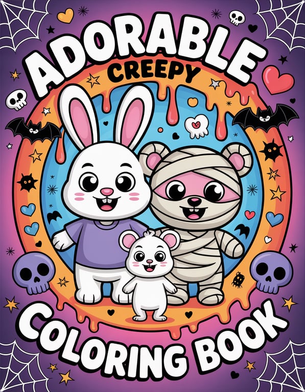 Halloween colouring book, digital file only