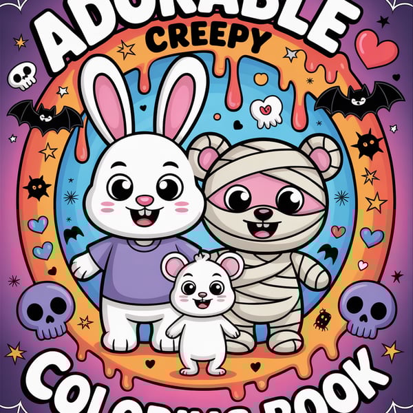 Halloween colouring book, digital file only