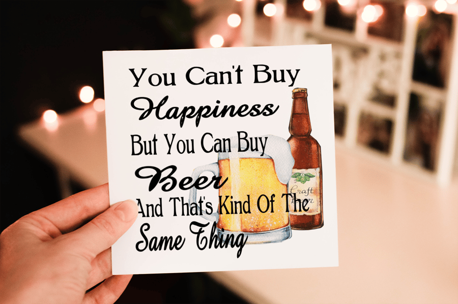 Beer Birthday Card, Beer Humor Birthday Card, Card for friend Birthday