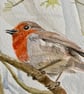 Robin in Spring bird (original watercolour painting) - Image 1