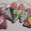 Patchwork hearts - 55 cm - Gardening Themed - Bunting, wall hanging