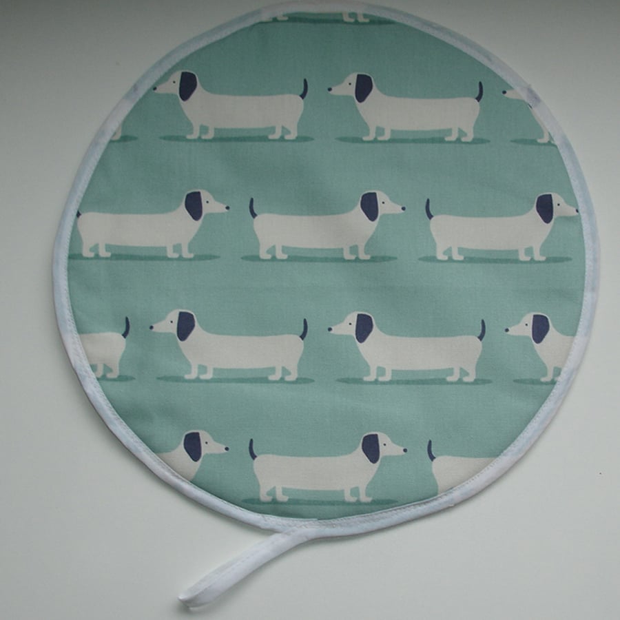 Aga Hob Lid Mat Pad Hat Round Cover Duck Egg Dachshunds Sausage Dogs