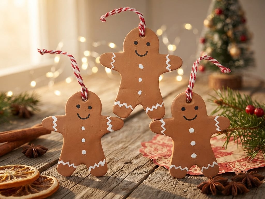 A Jolly Trio of Handmade Gingerbread Fellows