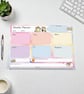 Kawaii Cat Weekly Planner Pad Pastel Feline Desk Organizer, Undated To Do List  - Image 3