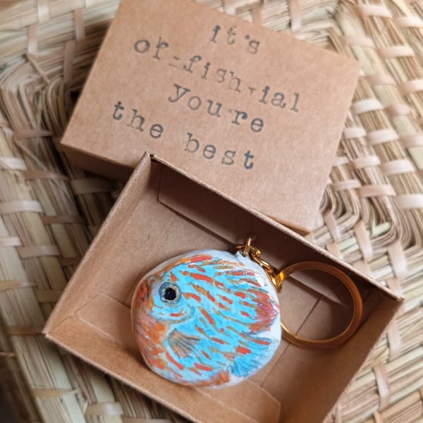 'You're the best' worry stone keyring 