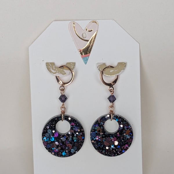 Circle Shaped Resin Earrings