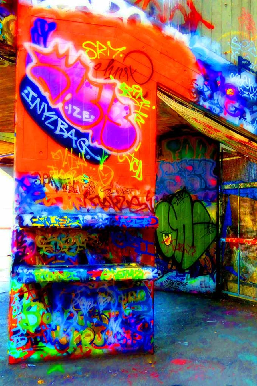 Graffiti Street Art Southbank Skate Park London Photograph Print