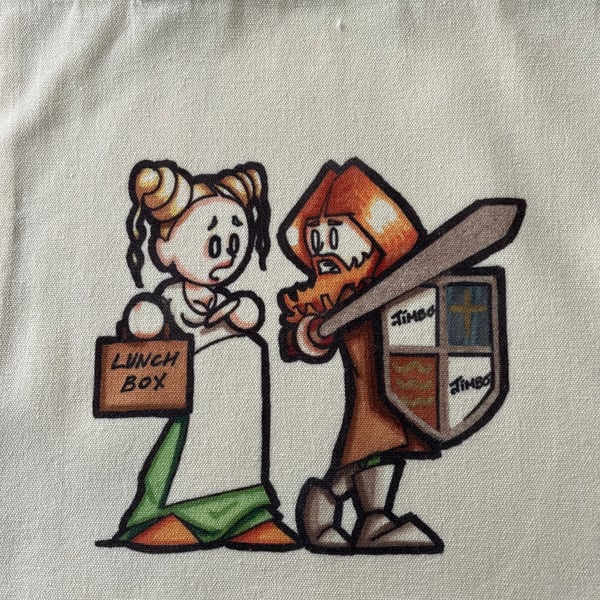 Medieval Knight Tote Bag – Humorous Gift