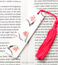 Robin decoupage wooden bookmark. Robin bookmark. Wooden bookmark.  - Image 1
