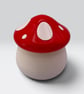 Red and White Toadstool Mushroom Shaped Trinket Pot - Whimsical Jewellery Box - Image 10