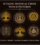 Celtic Cross Stitch Pattern Bundle, 6 Norse Mystical PDF Patterns