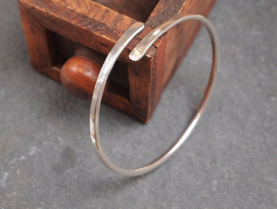hallmarked  forged silver bangle