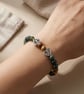 Moss Agate and Jasper Gemstone Bracelet - Image 3