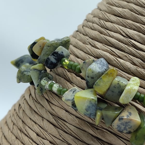 Allegro. Serpentine Stone Bracelet by BDS.