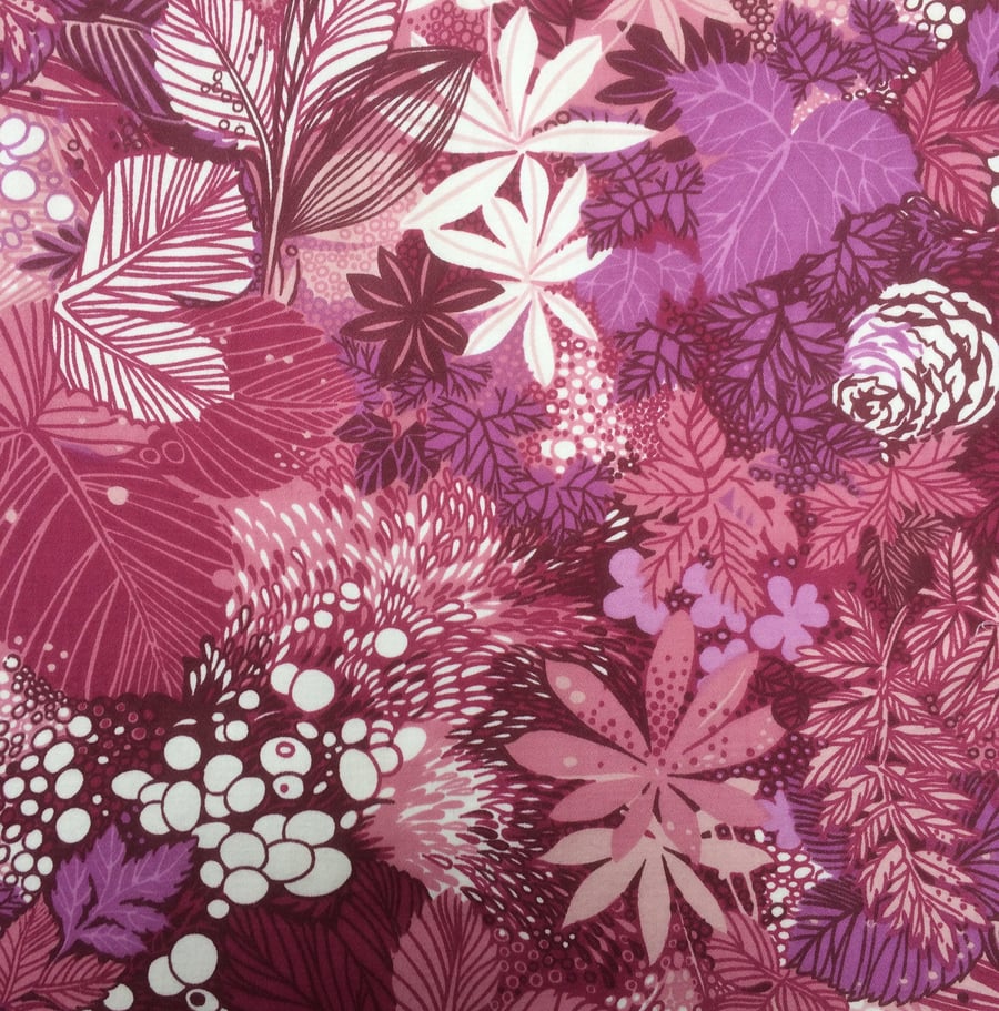 Pink Ruby Leaf Foliage Lyndhurst by Grafton Vintage Fabric Lampshade option 