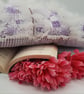 Frill feature cushion in purple and white. Free uk delivery  - Image 5