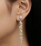 Cascading Pearl Drop Earrings Cleopatra Akoya Pearls Sterling Silver Stud