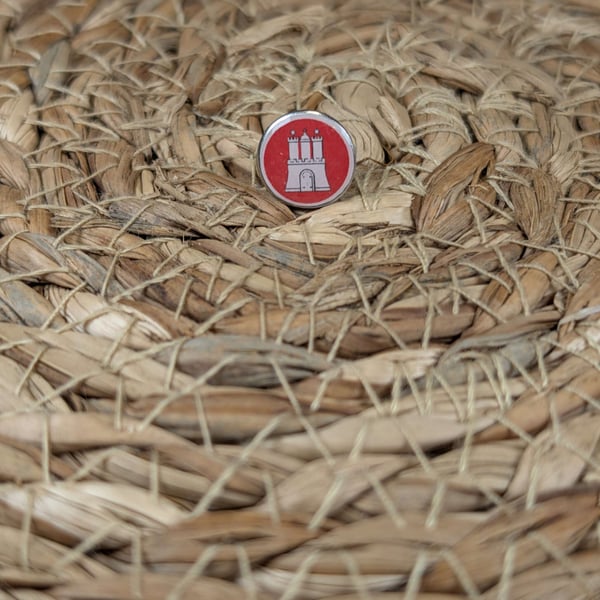 Hamburg Flag Map Pin – Germany State Travel Map Push Pin for Wooden Maps