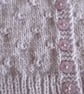 16" Baby Girls Knots V Neck Cardigan (Lilac) - Image 2