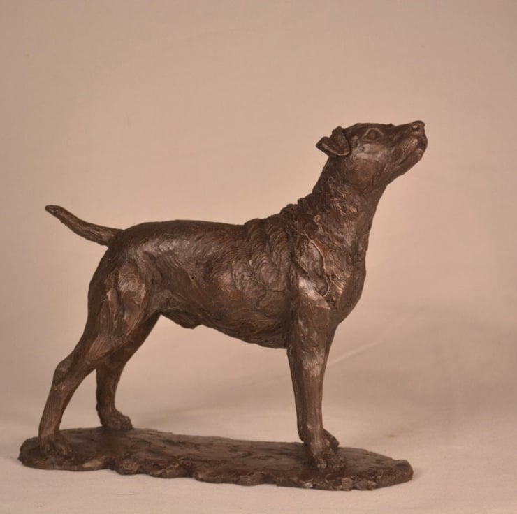 Standing Patterdale Terrier Dog Statue Small Br. Folksy